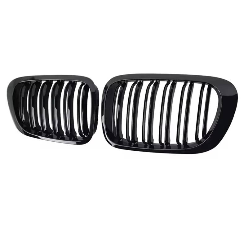 Frontgrill Auto-Frontstoßstange, Nierengrill, Racing-Grills, Glänzend Schwarze Gitter Für 3er-Serie E46 4-Türer 4D 4DR 1998 1999 2000 2001, Zubehör Front Nieren Kühlergrill von Rdtnvc