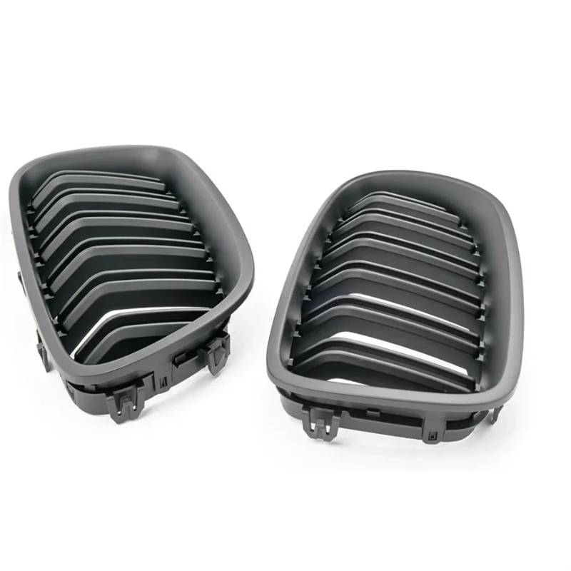 Frontgrill Auto Glänzend Schwarz Nierengrill Dual Lamellen Racing Grill Für 5er F10 F11 F18 520d 530d 540i 2010–2017 Ersatzteil Front Nieren Kühlergrill(Matt-schwarz) von Rdtnvc