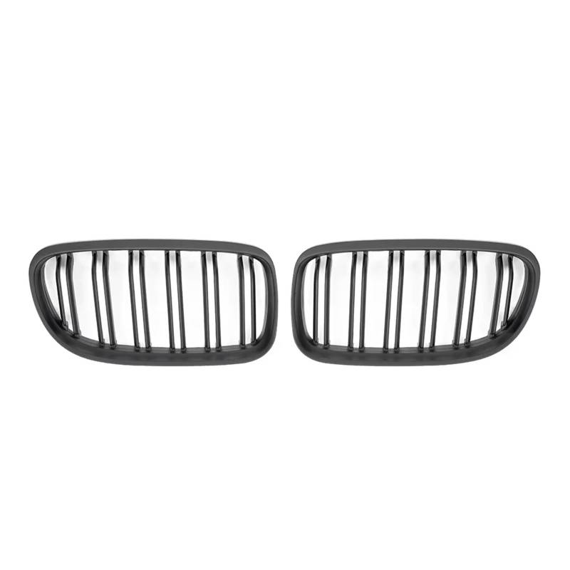Frontgrill Auto Kühlergrill Grill Vorne Niere Glänzend 2 Linie Doppel Lamellen Auto Styling Für 3 Serie E90 E91 2008 2009 2010 2011 2012 Front Nieren Kühlergrill(Matt-schwarz) von Rdtnvc