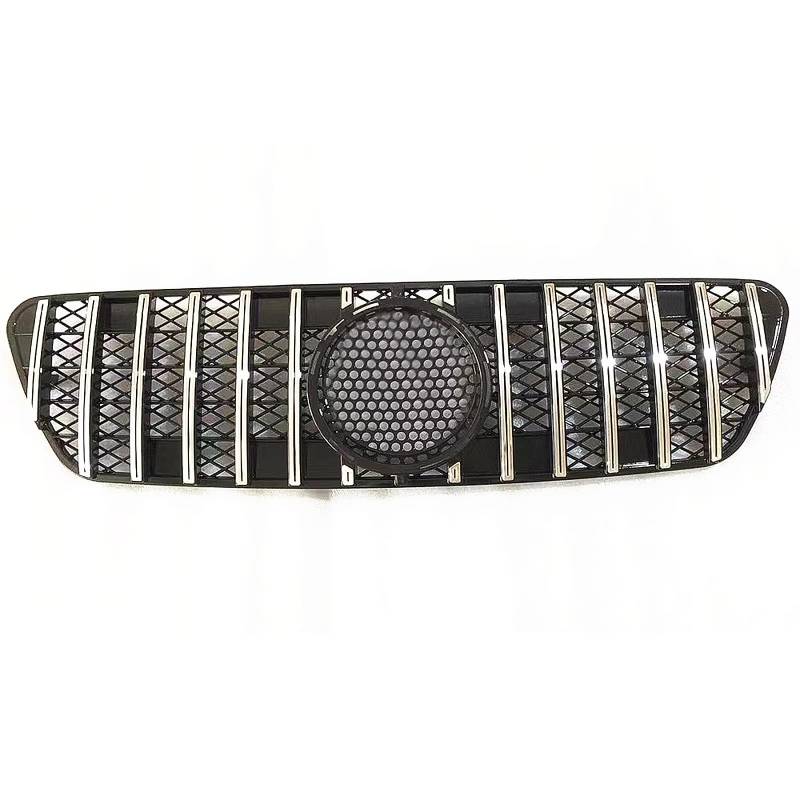 Frontgrill Auto Oberer Kühlergrill Grill Frontschürze Haube Mesh Für Benz ML Klasse W163 ML350 ML500 ML320 1999 2000 2001 2002 2003 2004 Front Nieren Kühlergrill(Silber) von Rdtnvc