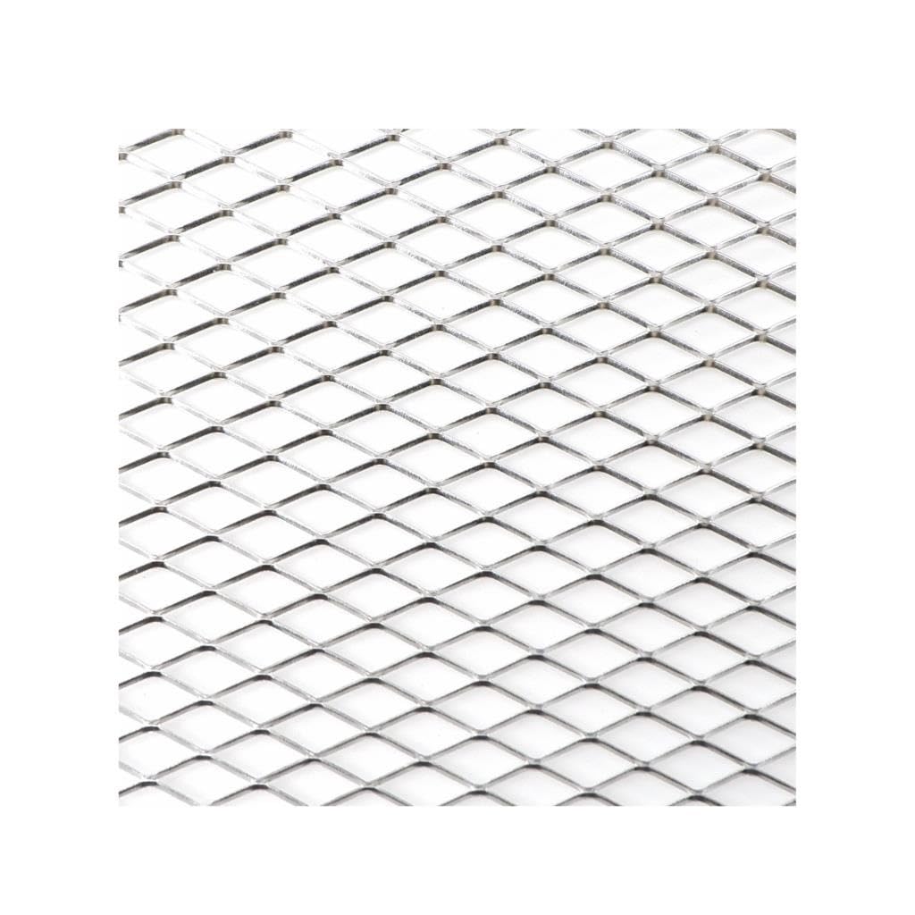 Frontgrill Auto Stoßstange Grille100x33cm Aluminium Legierung Rhombischen Grill Mesh Blatt Auto Gitter Belüftung Grille Für Autoscooter Zubehör Front Nieren Kühlergrill(SIL Diamond 10x20mm) von Rdtnvc