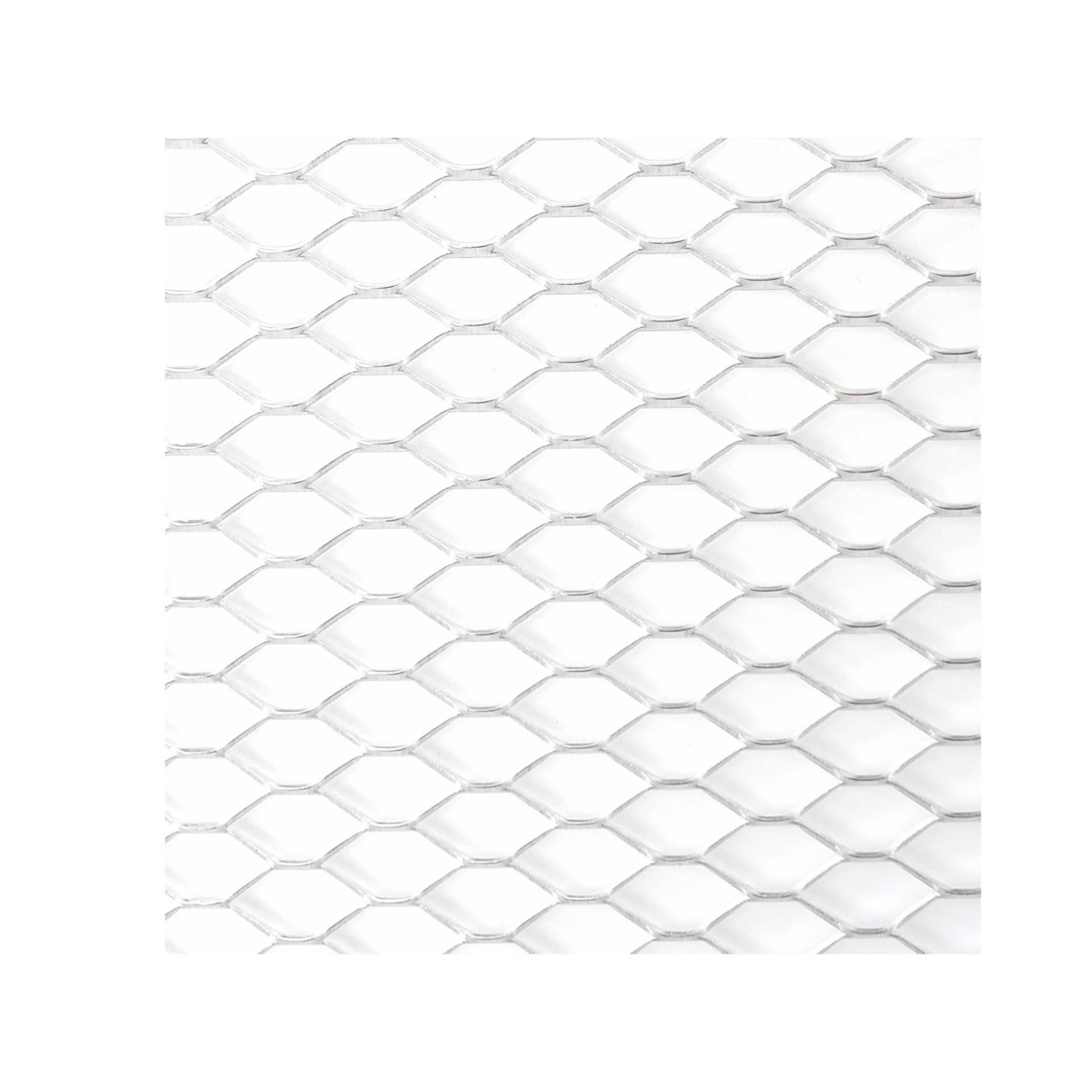 Frontgrill Auto Stoßstange Grille100x33cm Aluminium Legierung Rhombischen Grill Mesh Blatt Auto Gitter Belüftung Grille Für Autoscooter Zubehör Front Nieren Kühlergrill(SIL Hexagon 11x25mm) von Rdtnvc