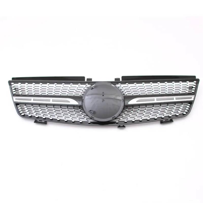 Frontgrill Chrom Silber Für AMG Style Front Racing Grille Frontstoßstangengrill Für Benz ML-Klasse W164 2005 2006 2007 2008 ML320 ML350 ML500 Front Nieren Kühlergrill(Diamond-Chrome Black) von Rdtnvc