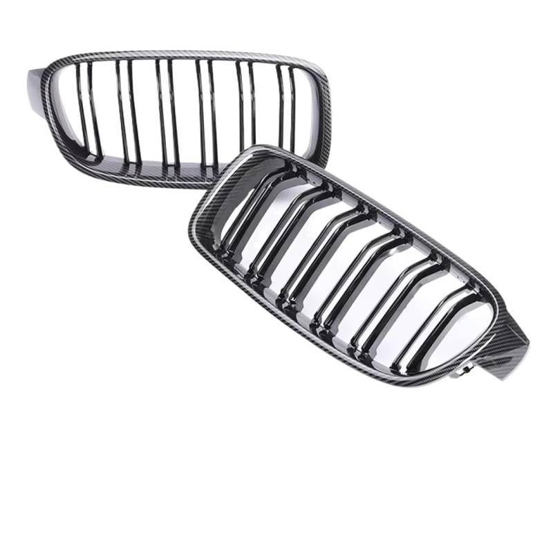 Frontgrill Chrome Diamond Stars Niereneinlass Unten Vorne Stoßstange Kühlergrill Für 3er F30 F31 F35 2012 2013 2014 2015 2016 2017 2018 2019 Front Nieren Kühlergrill(Dual Carbon Look) von Rdtnvc