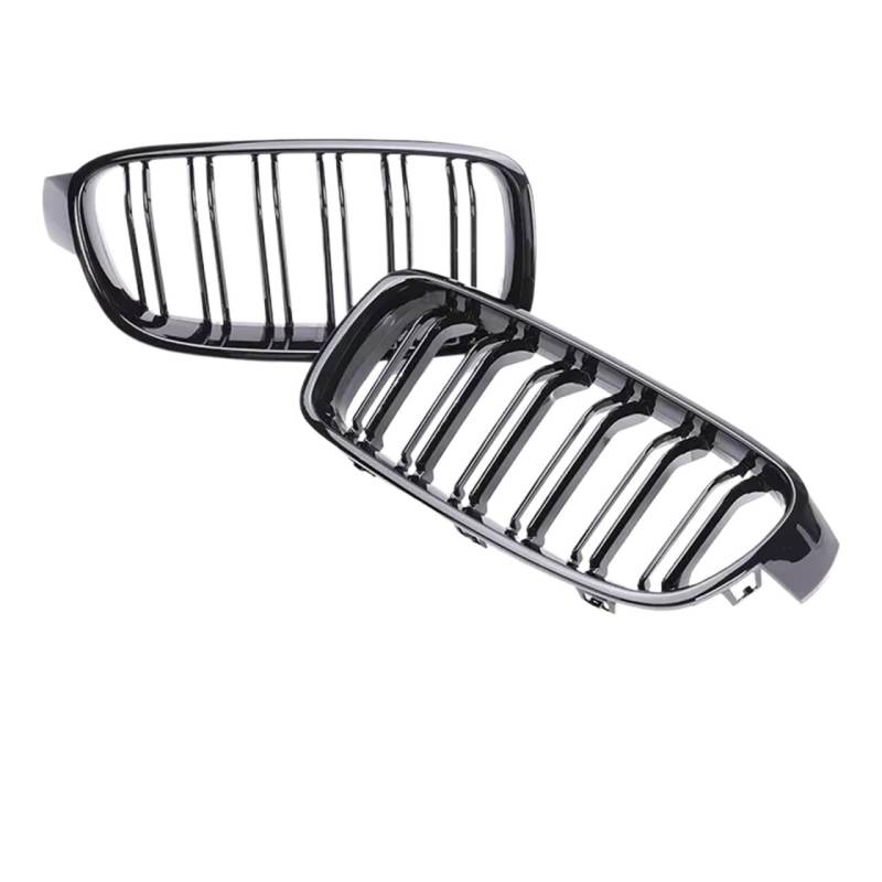 Frontgrill Chrome Diamond Stars Niereneinlass Unten Vorne Stoßstange Kühlergrill Für 3er F30 F31 F35 2012 2013 2014 2015 2016 2017 2018 2019 Front Nieren Kühlergrill(Dual Gloss Black) von Rdtnvc