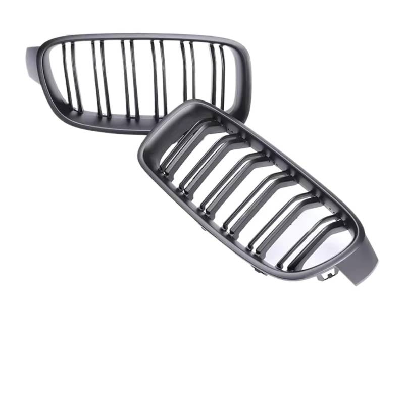 Frontgrill Chrome Diamond Stars Niereneinlass Unten Vorne Stoßstange Kühlergrill Für 3er F30 F31 F35 2012 2013 2014 2015 2016 2017 2018 2019 Front Nieren Kühlergrill(Dual Matte Black) von Rdtnvc