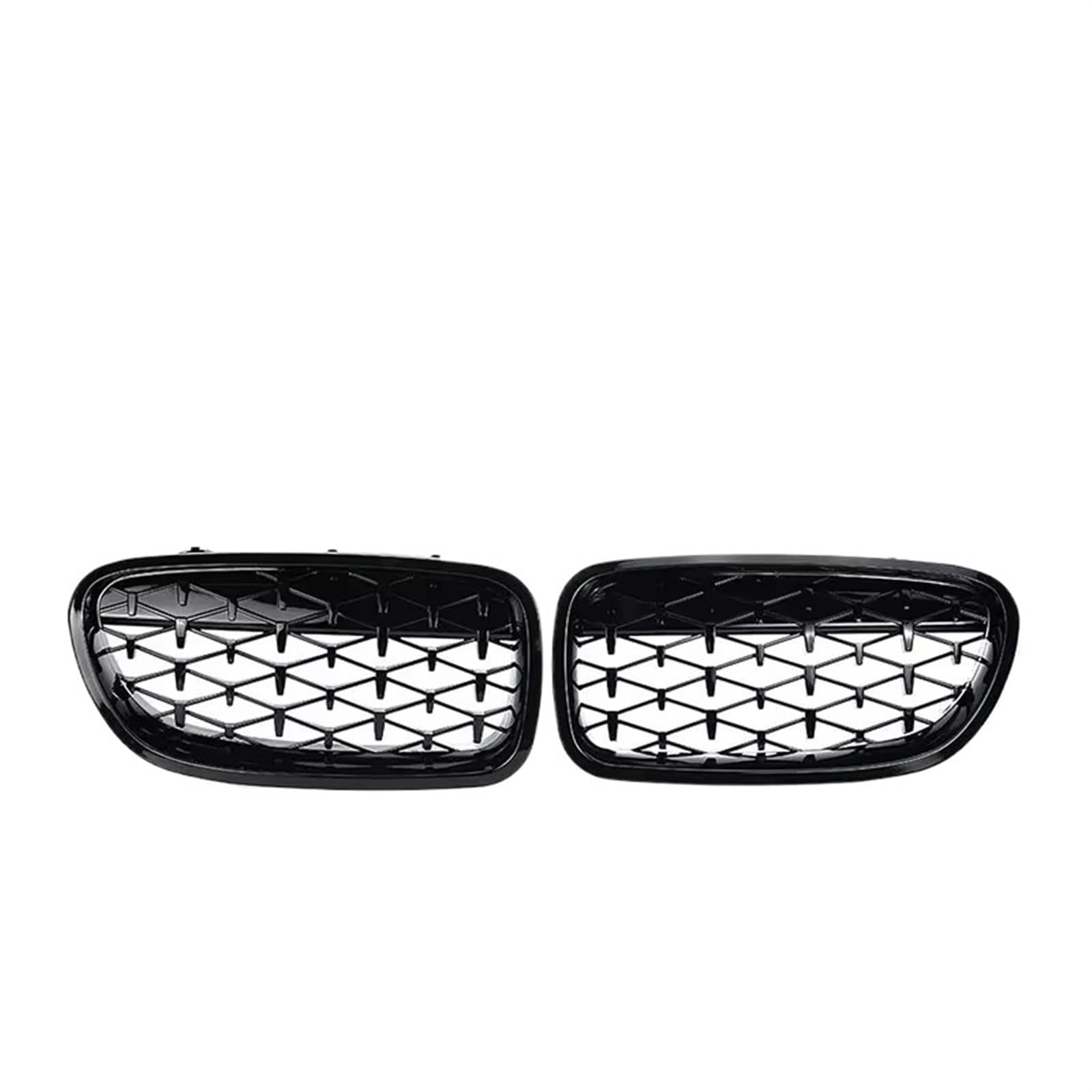 Frontgrill Diamant-Stil Auto-Frontgrill Für 5er F10 Grill F11 F18 2010 2011 2012 2013 2014 2015 2016 2017, Glänzend Schwarz, Renngrill, Autozubehör Front Nieren Kühlergrill(Full Black) von Rdtnvc