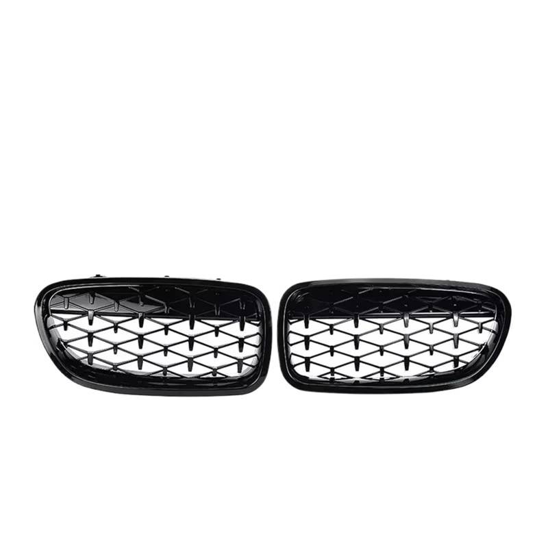 Frontgrill Diamant-Stil Auto-Frontgrill Für 5er F10 Grill F11 F18 2010 2011 2012 2013 2014 2015 2016 2017, Glänzend Schwarz, Renngrill, Autozubehör Front Nieren Kühlergrill(Full Black) von Rdtnvc
