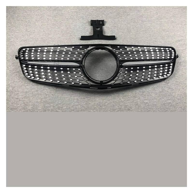Frontgrill Diamond Style Grilles Frontgrill Für Benz C-Klasse W204 C180 C200 C250 C300 C350 2007 2008 2009 2010 2011 2012 2013 2014 Front Nieren Kühlergrill(Glossy Black) von Rdtnvc
