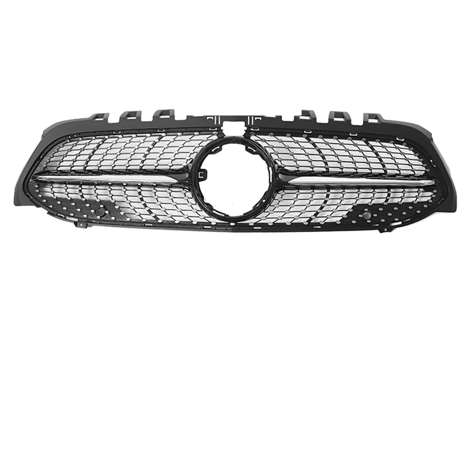 Frontgrill Diamonds Style Grill Für Benz A-Klasse W177 2019 2020 2021 2022 A200 A220 A250 Chrom Silber GT Style Frontstoßstange Renngitter Front Nieren Kühlergrill(Diamond-Black W360) von Rdtnvc