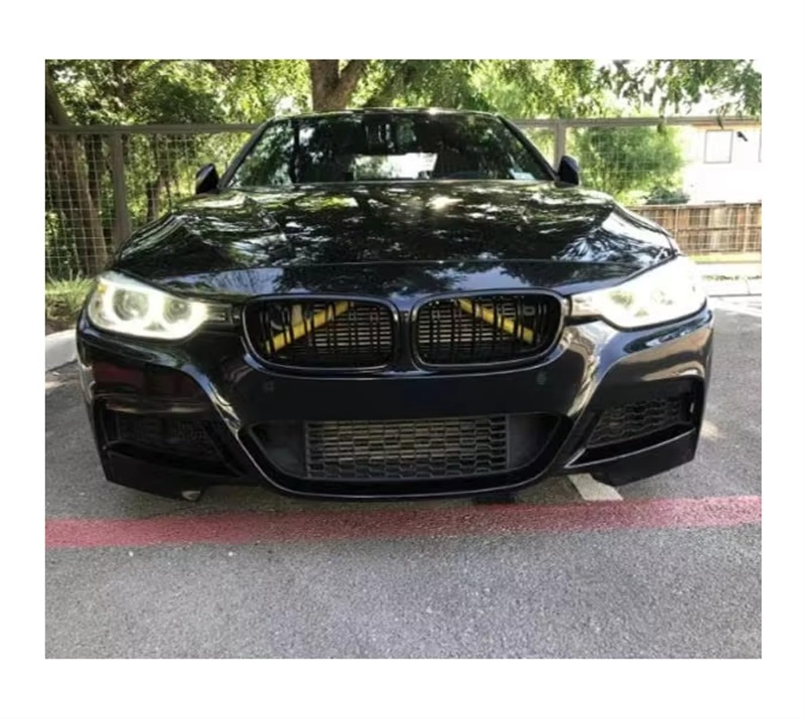 Frontgrill EIN Paar Auto-Frontgrill-Zierstreifen Auto-Sport-Styling-Dekoration Zubehör Für F30 F31 F32 F33 F34 F36 F20 F21 F22 F23 G29 Front Nieren Kühlergrill(Gelb) von Rdtnvc