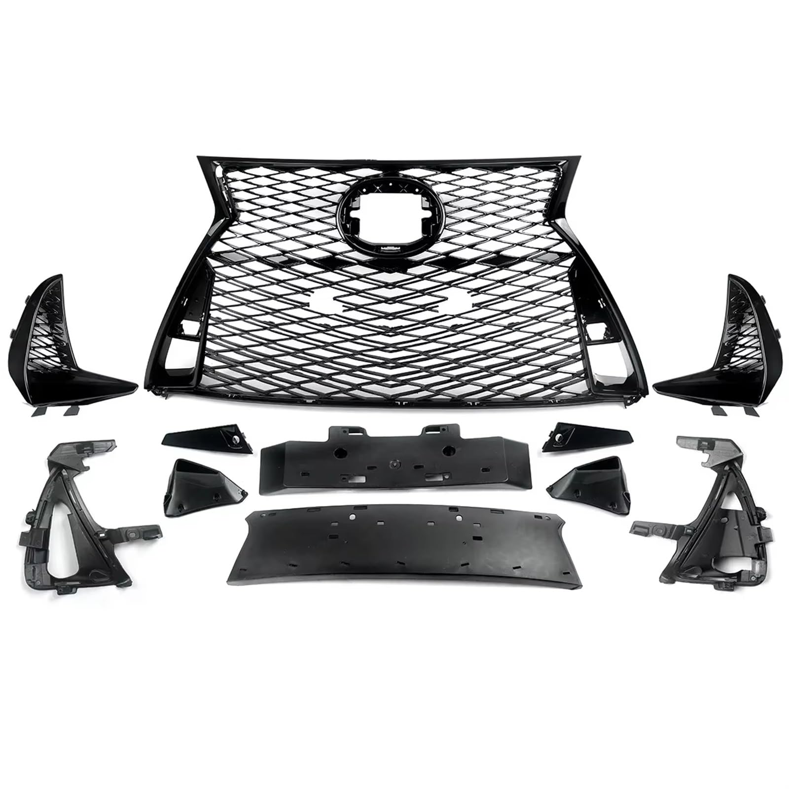 Frontgrill EIN Set Für Lexus IS250 IS350 F Sport 2017 2018 2019 2020 2021 2022 Front Upper Lower Grille Gloss Black Front Nieren Kühlergrill von Rdtnvc