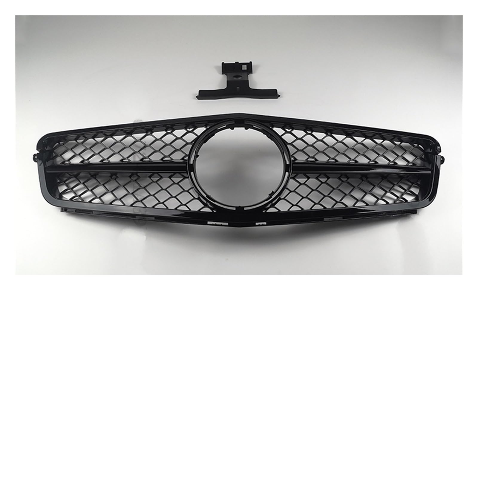 Frontgrill Facelift Sport Fronthaubengrill Racing Stoßstangengrill Sport Für Benz C-Klasse W204 C43 2007–2014 Für AMG Style Refit Upgrade Front Nieren Kühlergrill(Glossy Black) von Rdtnvc