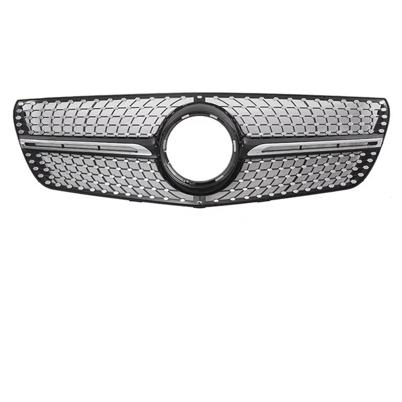 Frontgrill Front Glänzend Schwarz Für Renngrill Im Für GTR-Stil Für Benz Vito-Klasse 2016 2017 2018 2019 2020, Oberer Kühlergrill Im Chrom-Silber-Diamanten-Stil Front Nieren Kühlergrill(Diamonds-Black von Rdtnvc