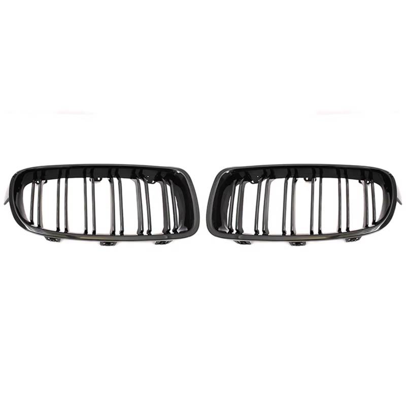 Frontgrill Front Niere Grille Dual Lamellen Grille Für F30 F31 F35 2012 2013 2014 2015 2016 2017 2018 320i 325i 328i Auto ABS Zubehör Styling Front Nieren Kühlergrill(Double Line Black) von Rdtnvc