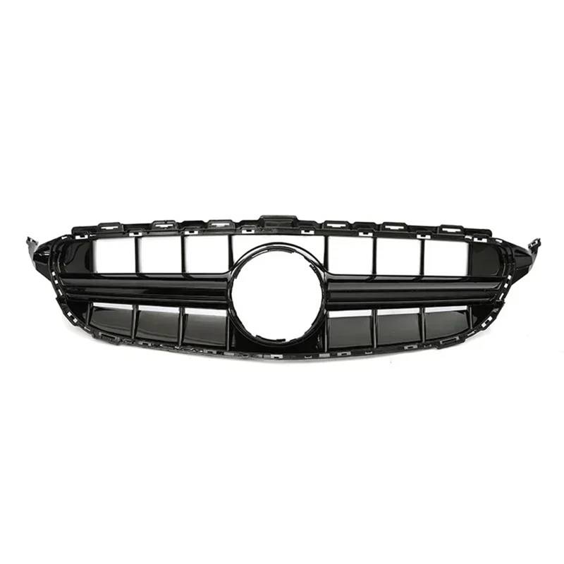 Frontgrill Frontgrill GT Grill Für Benz C Klasse W205 C180 C200 C300 C350 Für AMG Style Parrilla 2014 2015 2016 2017 2018 2019 2020 2021 Diamond Silve Front Nieren Kühlergrill(14-18 E63S B Without) von Rdtnvc