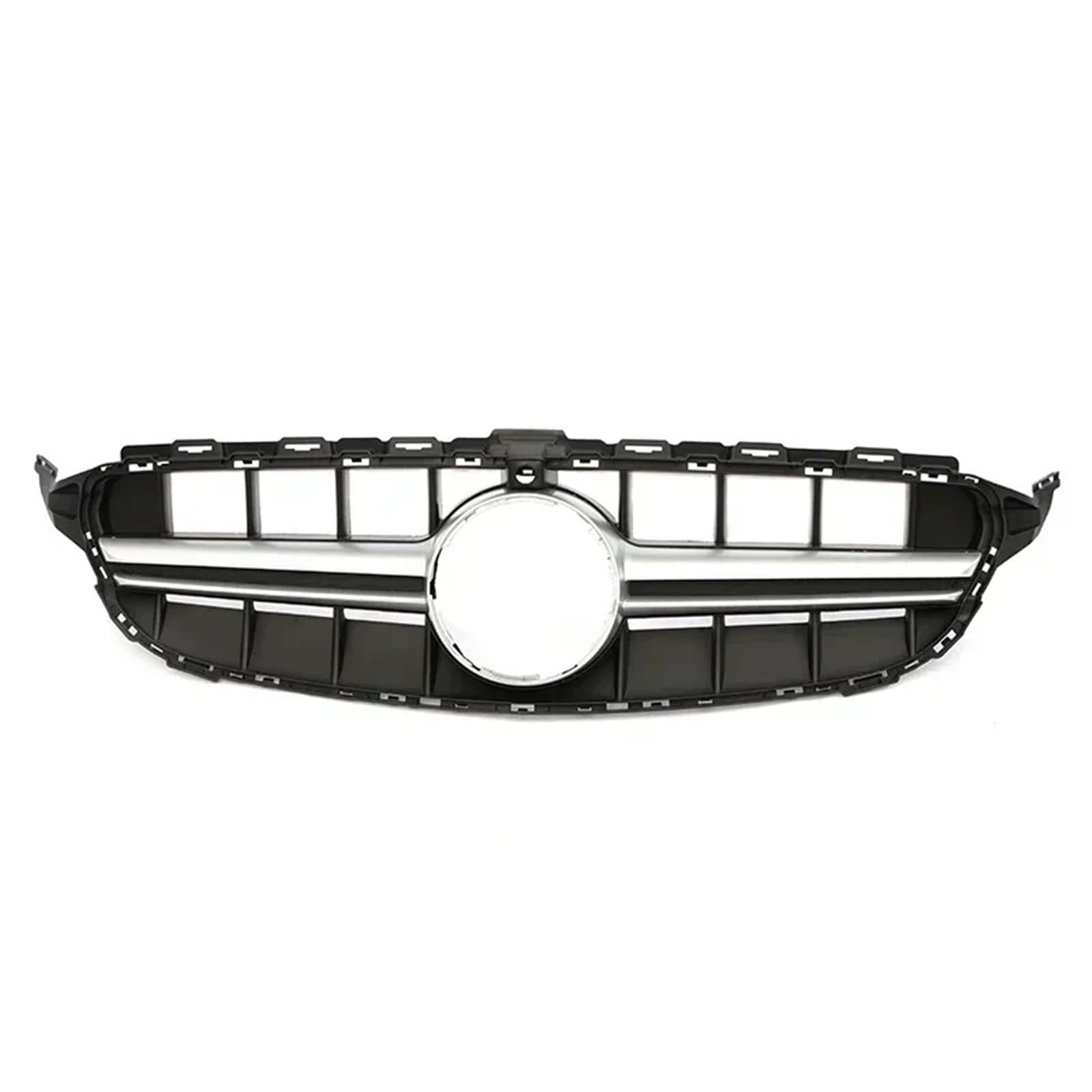 Frontgrill Frontgrill GT Grill Für Benz C Klasse W205 C180 C200 C300 C350 Für AMG Style Parrilla 2014 2015 2016 2017 2018 2019 2020 2021 Diamond Silve Front Nieren Kühlergrill(14-18 E63S S with) von Rdtnvc