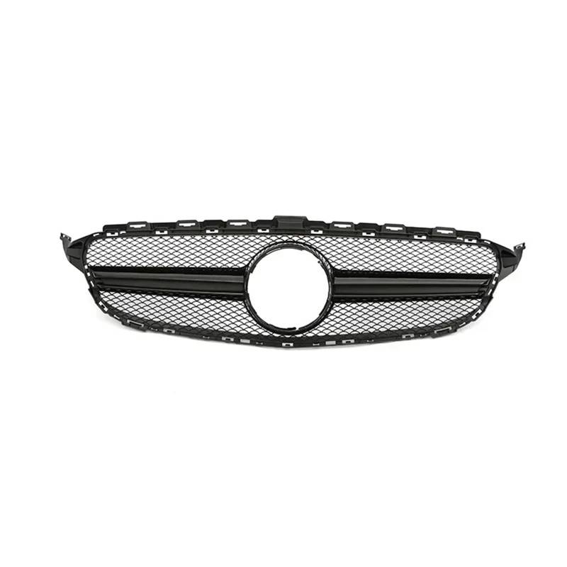 Frontgrill Frontgrill GT Grill Für Benz C Klasse W205 C180 C200 C300 C350 Für AMG Style Parrilla 2014 2015 2016 2017 2018 2019 2020 2021 Diamond Silve Front Nieren Kühlergrill(14-18 Q B Without) von Rdtnvc