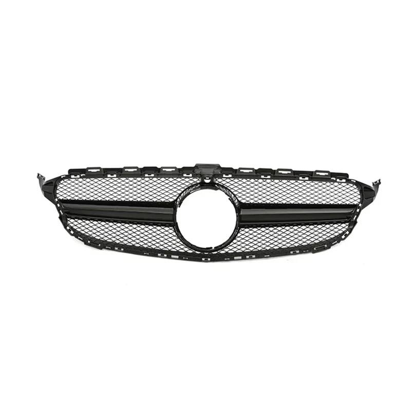 Frontgrill Frontgrill GT Grill Für Benz C Klasse W205 C180 C200 C300 C350 Für AMG Style Parrilla 2014 2015 2016 2017 2018 2019 2020 2021 Diamond Silve Front Nieren Kühlergrill(14-18 Q B with) von Rdtnvc