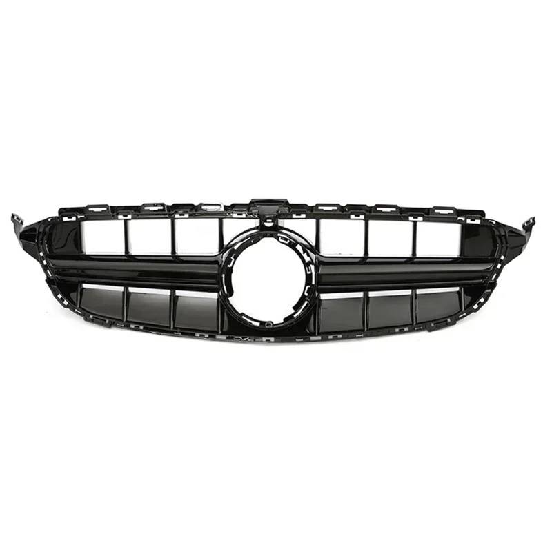 Frontgrill Frontgrill GT Grill Für Benz C Klasse W205 C180 C200 C300 C350 Für AMG Style Parrilla 2014 2015 2016 2017 2018 2019 2020 2021 Diamond Silve Front Nieren Kühlergrill(19-21 E63S B with) von Rdtnvc