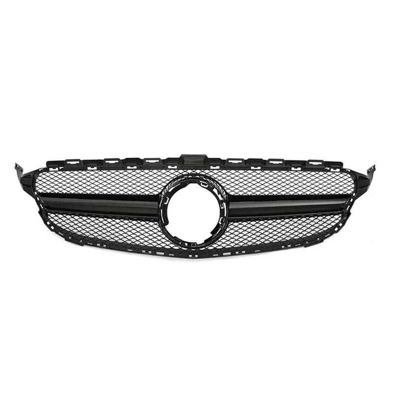 Frontgrill Frontgrill GT Grill Für Benz C Klasse W205 C180 C200 C300 C350 Für AMG Style Parrilla 2014 2015 2016 2017 2018 2019 2020 2021 Diamond Silve Front Nieren Kühlergrill(19-21 Q B Without) von Rdtnvc