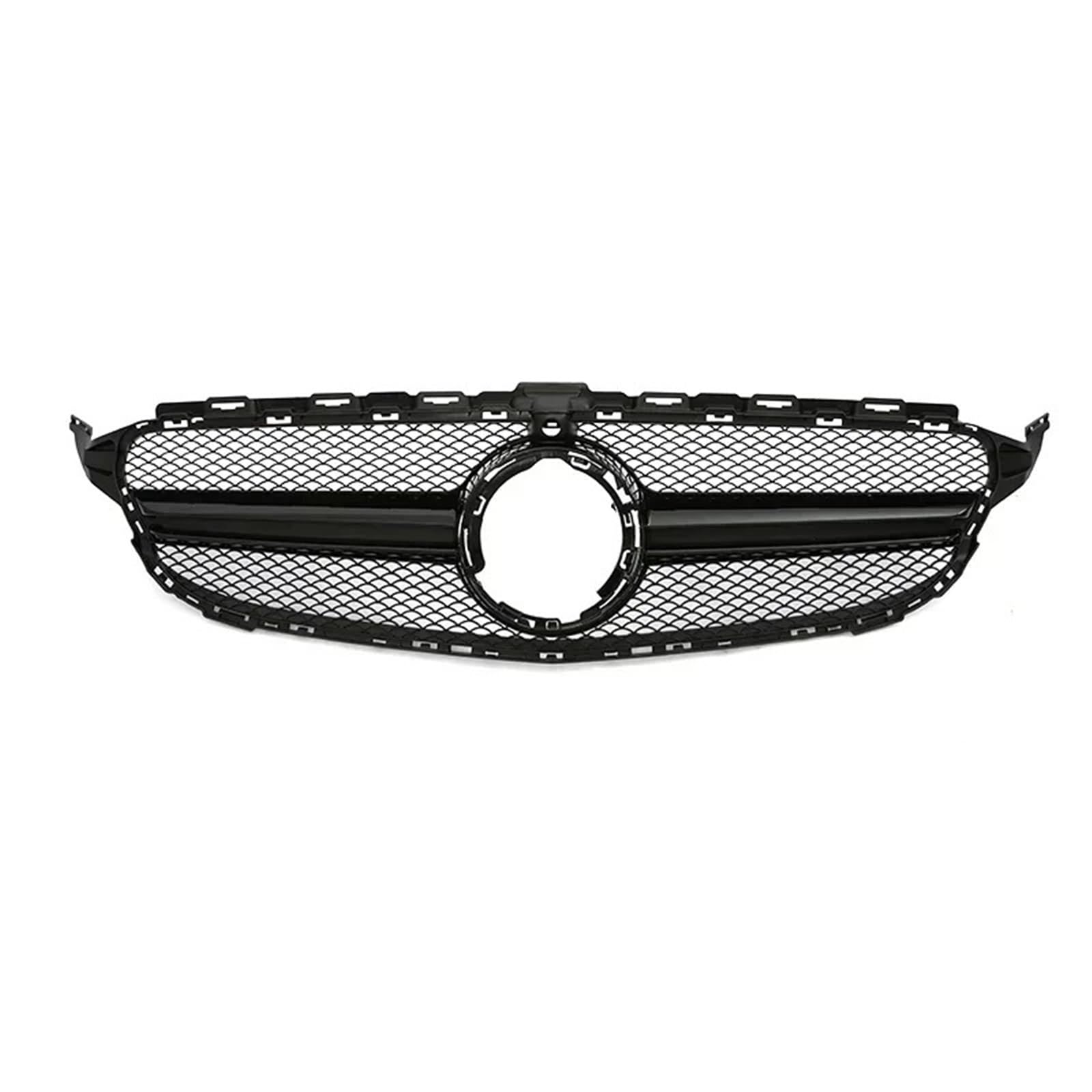 Frontgrill Frontgrill GT Grill Für Benz C Klasse W205 C180 C200 C300 C350 Für AMG Style Parrilla 2014 2015 2016 2017 2018 2019 2020 2021 Diamond Silve Front Nieren Kühlergrill(19-21 Q B with) von Rdtnvc