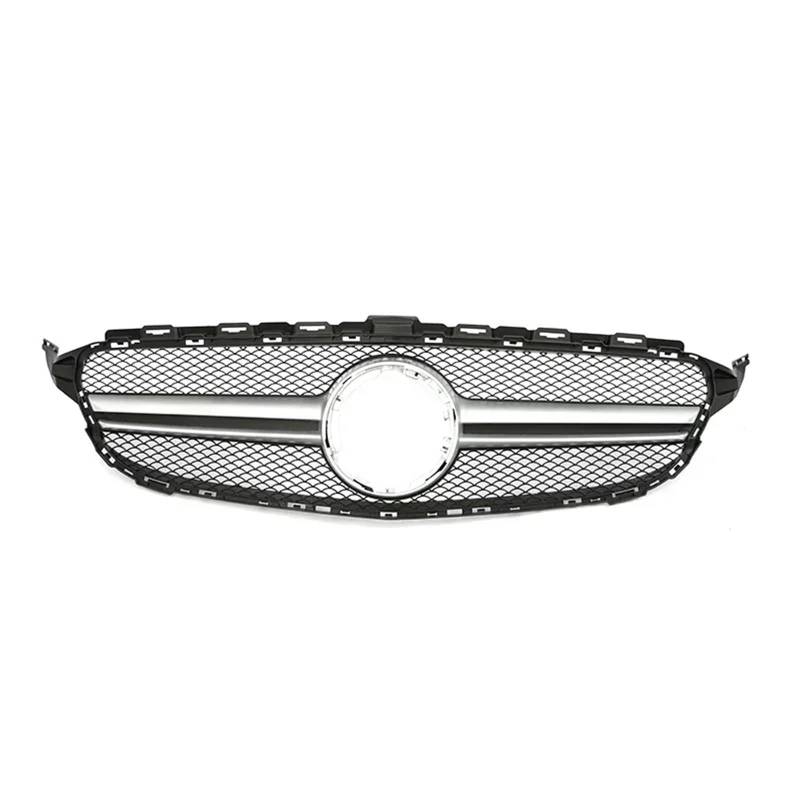 Frontgrill Frontgrill GT Grill Für Benz C Klasse W205 C180 C200 C300 C350 Für AMG Style Parrilla 2014 2015 2016 2017 2018 2019 2020 2021 Diamond Silve Front Nieren Kühlergrill(19-21 Q S Without) von Rdtnvc