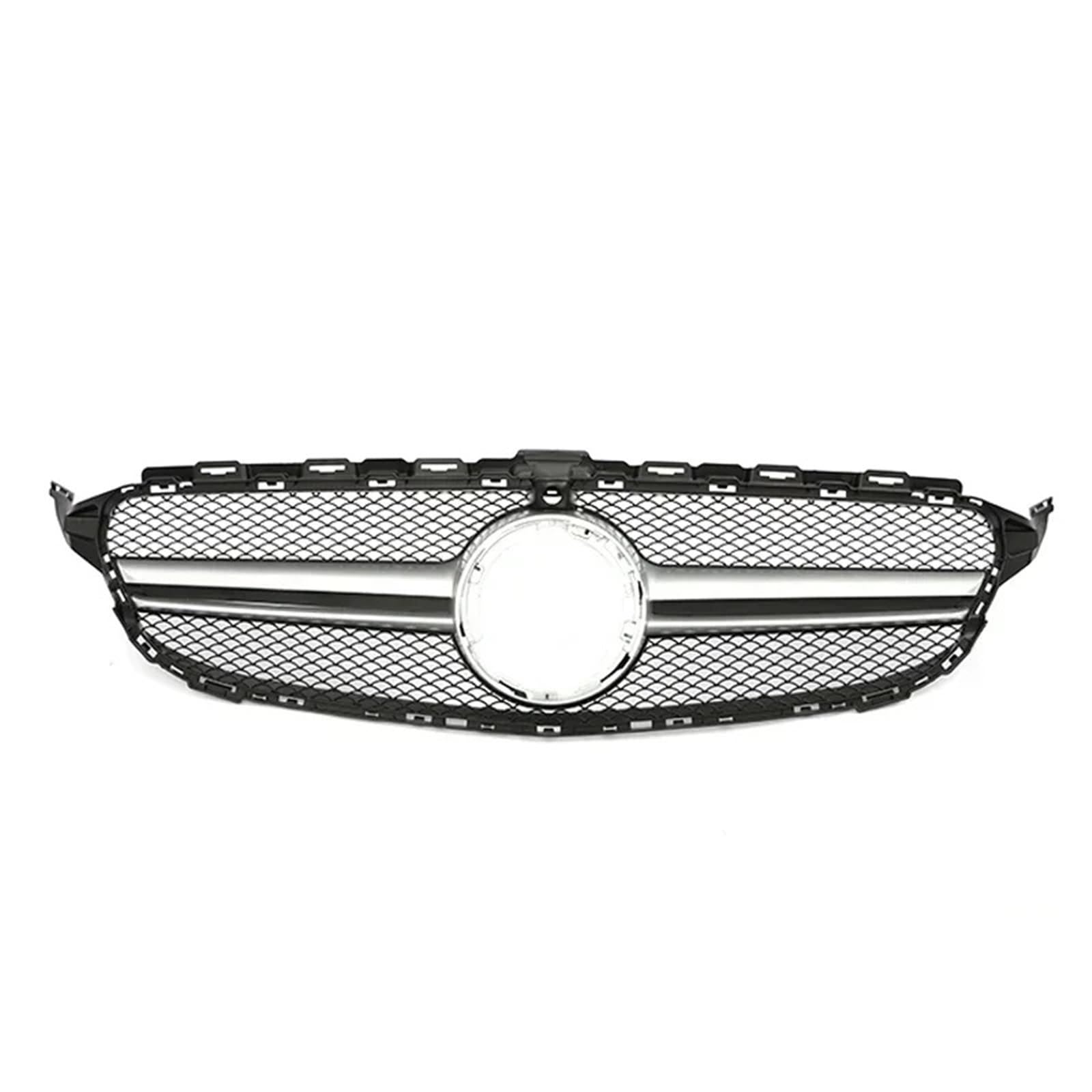 Frontgrill Frontgrill GT Grill Für Benz C Klasse W205 C180 C200 C300 C350 Für AMG Style Parrilla 2014 2015 2016 2017 2018 2019 2020 2021 Diamond Silve Front Nieren Kühlergrill(19-21 Q S with) von Rdtnvc