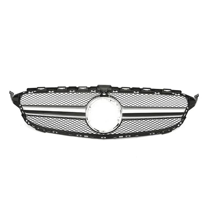Frontgrill Frontgrill GT Grill Für Benz C Klasse W205 C180 C200 C300 C350 Für AMG Style Parrilla 2014 2015 2016 2017 2018 2019 2020 2021 Diamond Silve Front Nieren Kühlergrill(19-21 Q S with) von Rdtnvc