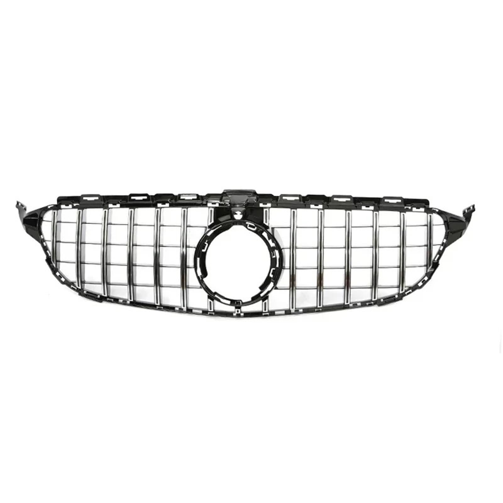 Frontgrill Frontgrill GT Grill Für Benz C Klasse W205 C180 C200 C300 C350 Für AMG Style Parrilla 2014 2015 2016 2017 2018 2019 2020 2021 Diamond Silve Front Nieren Kühlergrill(19-21GT Sliver with) von Rdtnvc