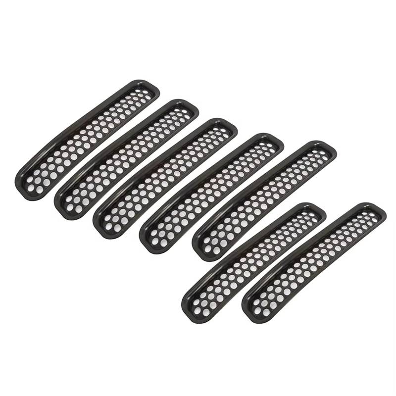 Frontgrill Frontgrill-Netzeinsätze Clip-in-Wabengitterschutz Für Jeep Für Wrangler TJ Und Für Unlimited 1997 1998 1999 2000 2001 2002 2003 2004 2005 2006 2007 Front Nieren Kühlergrill(B) von Rdtnvc