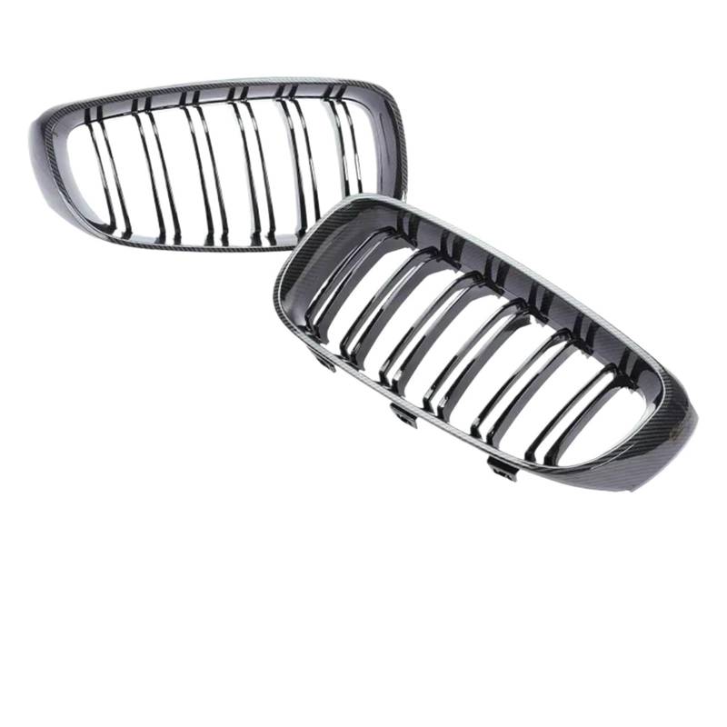 Frontgrill Frontnieren-Stoßstangengrills Für 3er GT F34 2012 2013 2014 2015 2016 2017 2018 2019 2020 Diamond Stars Kühlergrillgitter Front Nieren Kühlergrill(Dual Carbon Look) von Rdtnvc