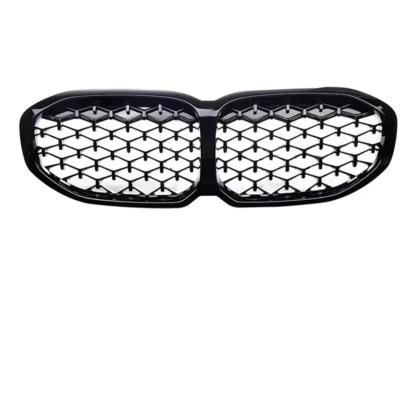 Frontgrill Frontschürze Niere Carbon Faser Grill Innen Diamant Chrom Grille Für 1 Serie F40 2019 2020 2021 2022 2023 Auto Zubehör Front Nieren Kühlergrill(Diamond All Black) von Rdtnvc