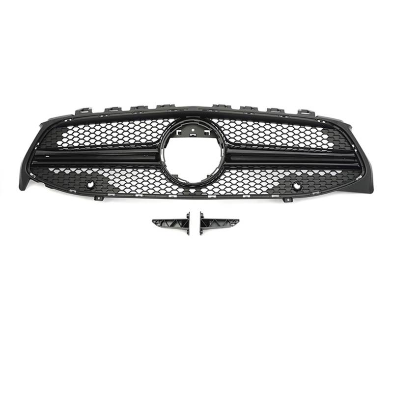 Frontgrill Frontstoßstange GT Diamond Für AMG Grill Für Benz Für CLA W118 CLA180 CLA200 CLA250 CLA260 CLA45 2019–2024, Schwarz-silberner Facelift-Grill Front Nieren Kühlergrill(CLA35 Blk Without) von Rdtnvc
