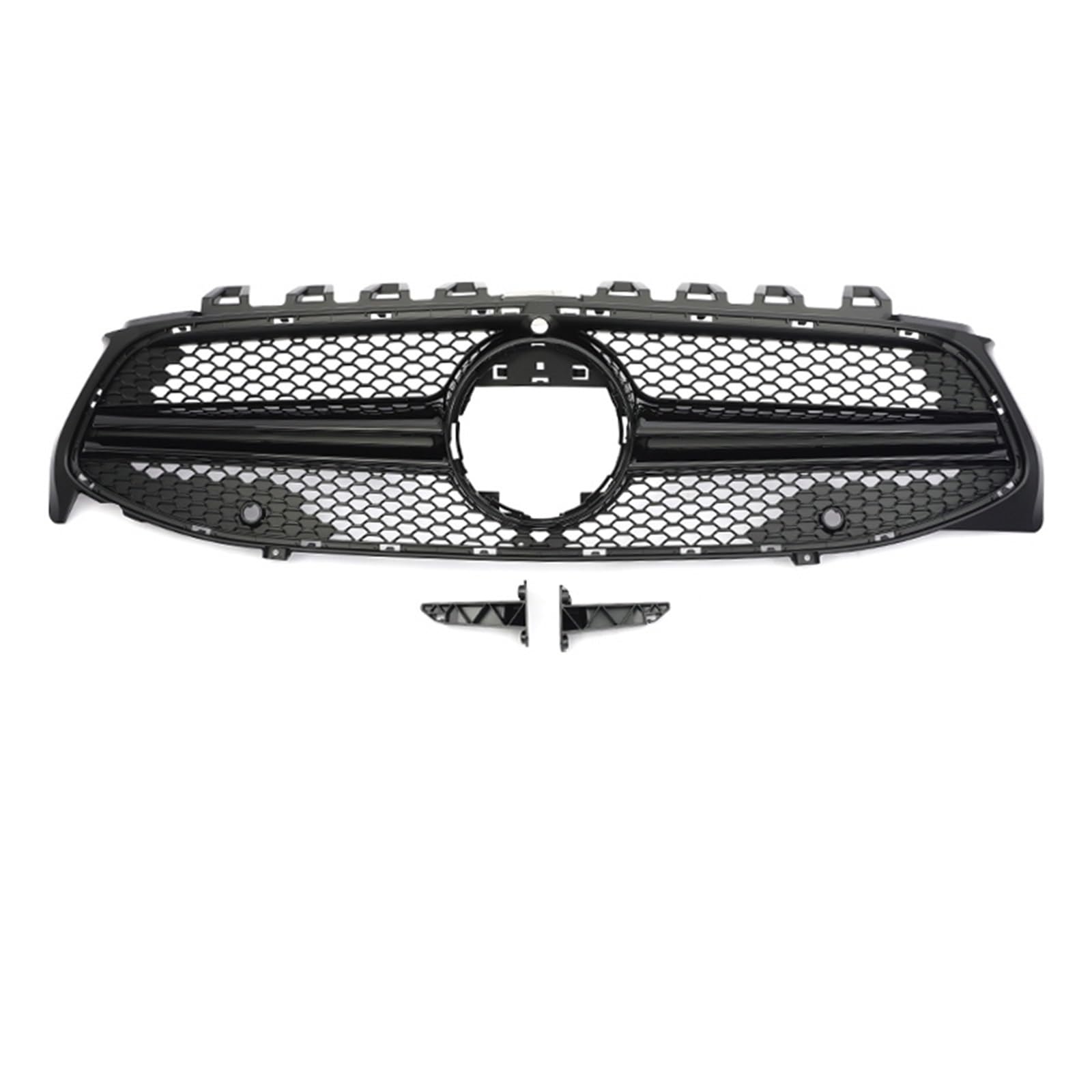 Frontgrill Frontstoßstange GT Diamond Für AMG Grill Für Benz Für CLA W118 CLA180 CLA200 CLA250 CLA260 CLA45 2019–2024, Schwarz-silberner Facelift-Grill Front Nieren Kühlergrill(CLA35 Blk with) von Rdtnvc