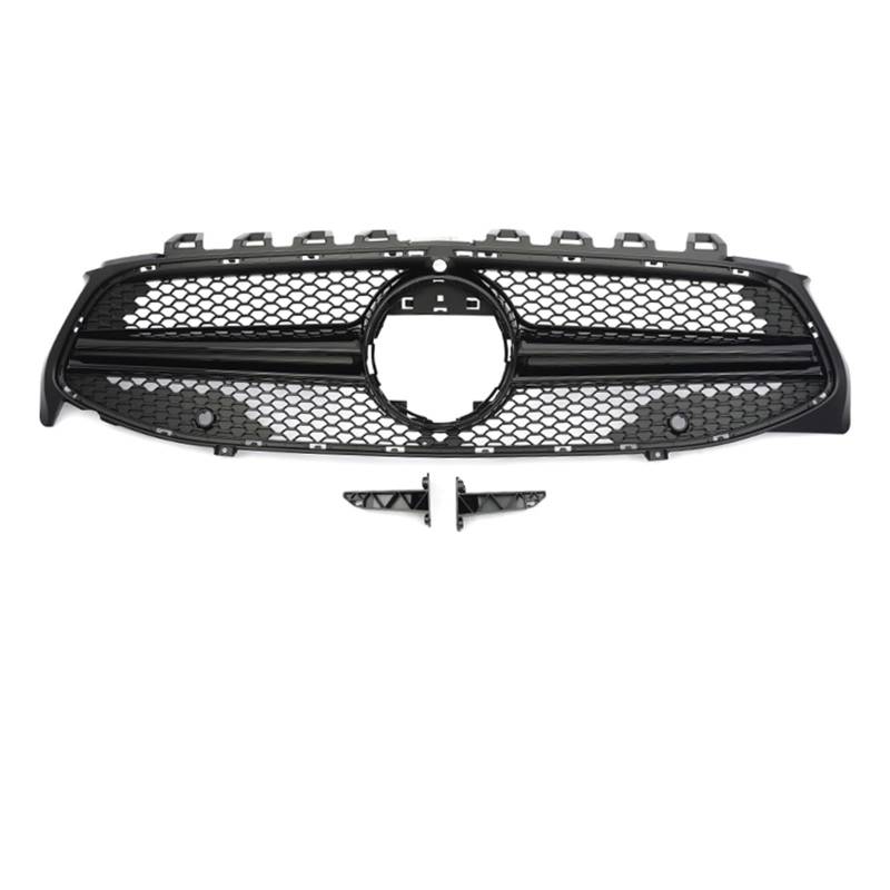 Frontgrill Frontstoßstange GT Diamond Für AMG Grill Für Benz Für CLA W118 CLA180 CLA200 CLA250 CLA260 CLA45 2019–2024, Schwarz-silberner Facelift-Grill Front Nieren Kühlergrill(CLA35 Blk with) von Rdtnvc