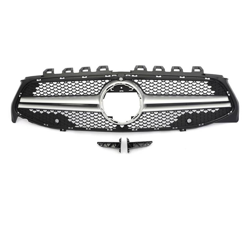 Frontgrill Frontstoßstange GT Diamond Für AMG Grill Für Benz Für CLA W118 CLA180 CLA200 CLA250 CLA260 CLA45 2019–2024, Schwarz-silberner Facelift-Grill Front Nieren Kühlergrill(CLA35 Sliver with) von Rdtnvc
