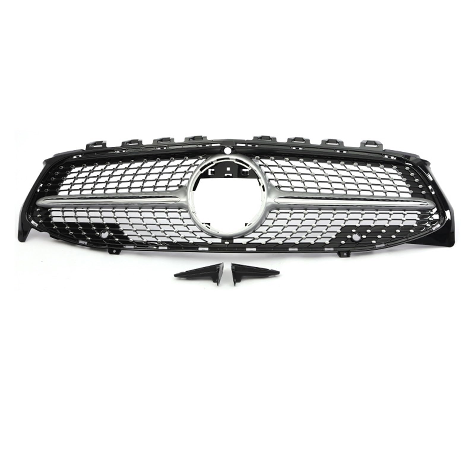 Frontgrill Frontstoßstange GT Diamond Für AMG Grill Für Benz Für CLA W118 CLA180 CLA200 CLA250 CLA260 CLA45 2019–2024, Schwarz-silberner Facelift-Grill Front Nieren Kühlergrill(Diamond Sliver with) Frontgrill Frontstoßstange GT Diamond Für AMG Grill Für Benz Für CLA W118 CLA180 CLA200 CLA250 CLA260 CLA45 2019–2024, Schwarz-silberner Facelift-Grill Front Nieren Kühlergrill(Diamond Sliver with) von Rdtnvc
