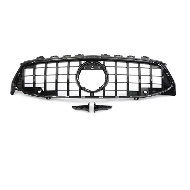 Frontgrill Frontstoßstange GT Diamond Für AMG Grill Für Benz Für CLA W118 CLA180 CLA200 CLA250 CLA260 CLA45 2019–2024, Schwarz-silberner Facelift-Grill Front Nieren Kühlergrill(GT Black Without) von Rdtnvc