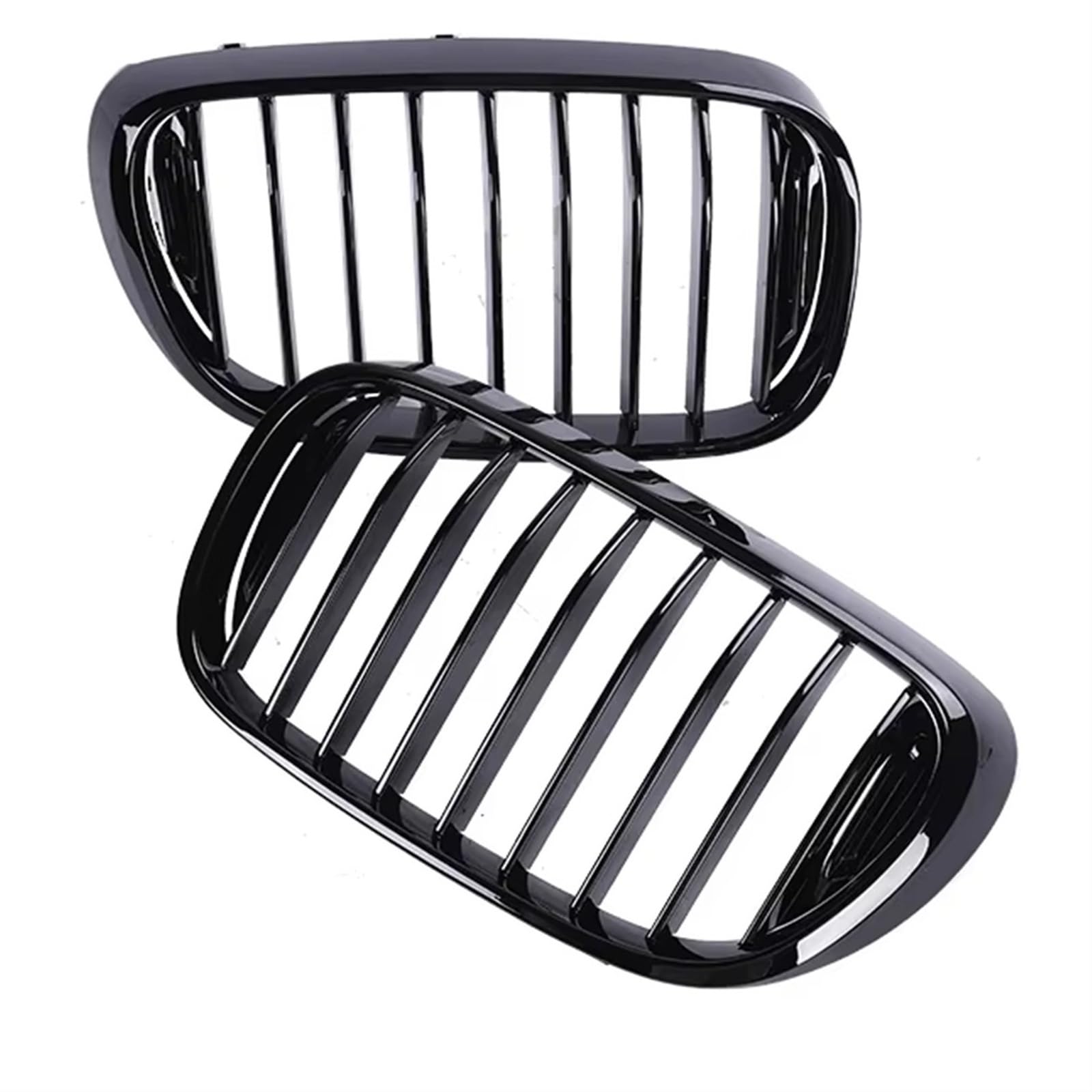 Frontgrill Frontstoßstange Niere Glänzend Schwarz Refiting Grill Für 7er G11 G12 Racing Grille Cover SDrive XDrive 2015 2016 2017 2018 2019 Front Nieren Kühlergrill(Single Gloss Black) von Rdtnvc