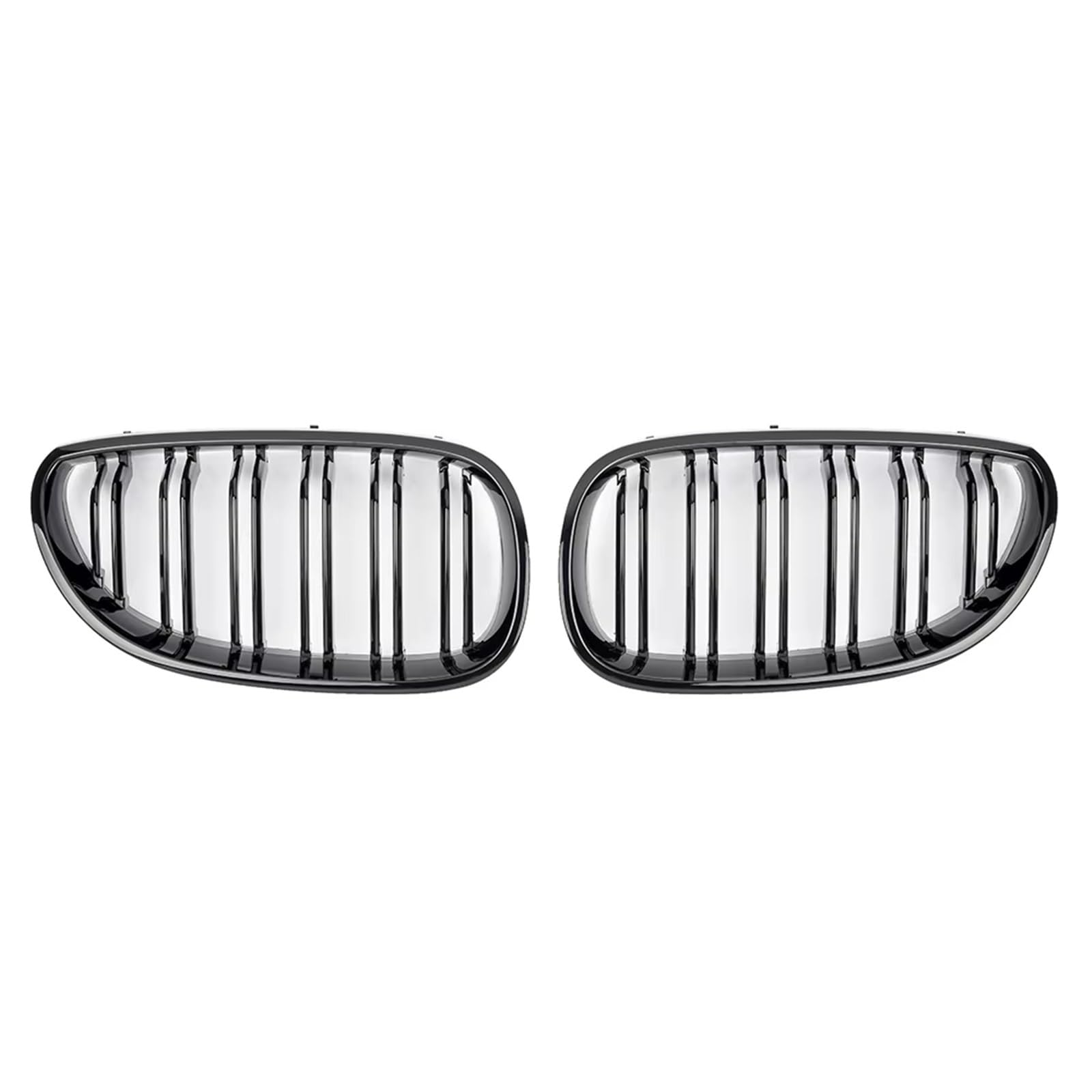 Frontgrill Frontstoßstange Nierengitter Grill Haube Netz Doppellinie Für E60 M5 E61 520i 545i 550i 535i 2003-2009 5er Refit Body Kit Front Nieren Kühlergrill(Glossy Black) von Rdtnvc