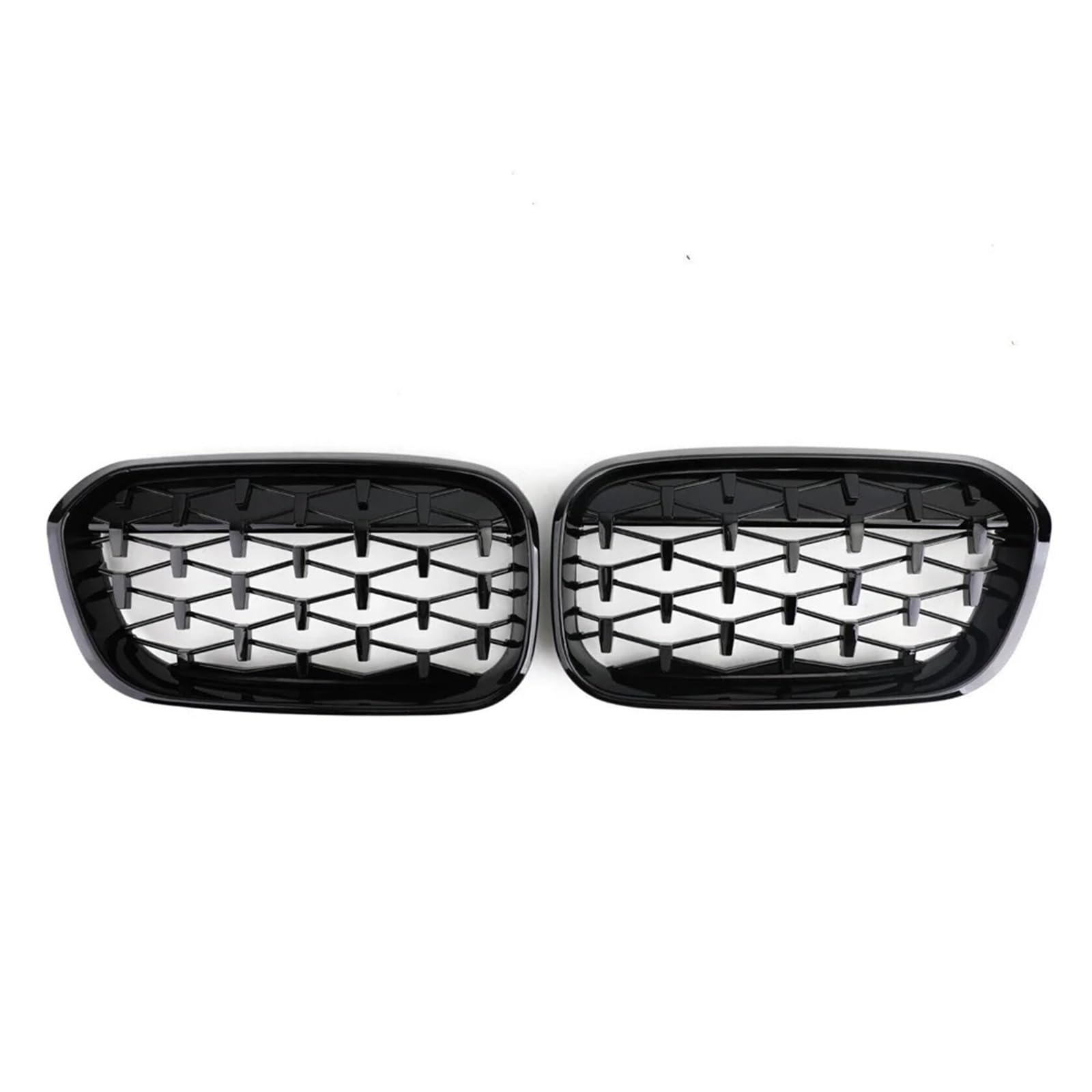 Frontgrill Frontstoßstange Nierengitter Kühlerschutzgitter Leistung Autozubehör Für 1er F20 F21 M140i 2015 2016 2017 2018 2019 2020 Front Nieren Kühlergrill(Diamonds-ChromeBlack) von Rdtnvc