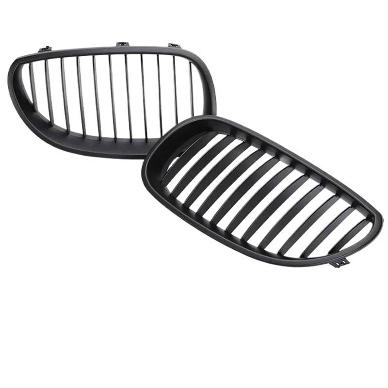 Frontgrill Frontstoßstange Racing M5 Grill Glänzend Schwarz Chrom Carbon Grill Für 5er E60 E61 2004 2005 2006 2007 2008 2009 530i 535i 540i Zubehör Front Nieren Kühlergrill(Single Matte Black) von Rdtnvc