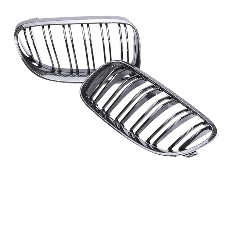 Frontgrill Frontstoßstangen-Nierengrill, Kohlefaser-Design, Unterer Renngrill Für 3er-Serie E92 E93 325i 328i 330i 2005 2006 2007 2008 2009 2010 2011 2012 2013 Front Nieren Kühlergrill(Carbon Look 10- von Rdtnvc