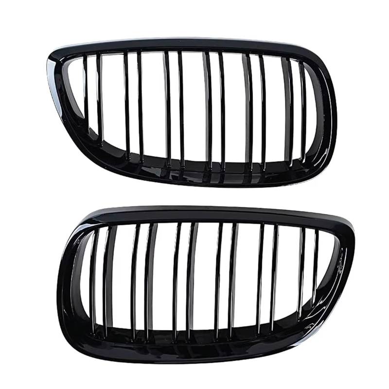 Frontgrill Frontstoßstangen-Nierengrill Glänzend Schwarz Dual-Line-Grill Auto-Styling Renngitter Ersatzteil Für E92 E93 M3 2006 2007 2008 2009 Front Nieren Kühlergrill von Rdtnvc