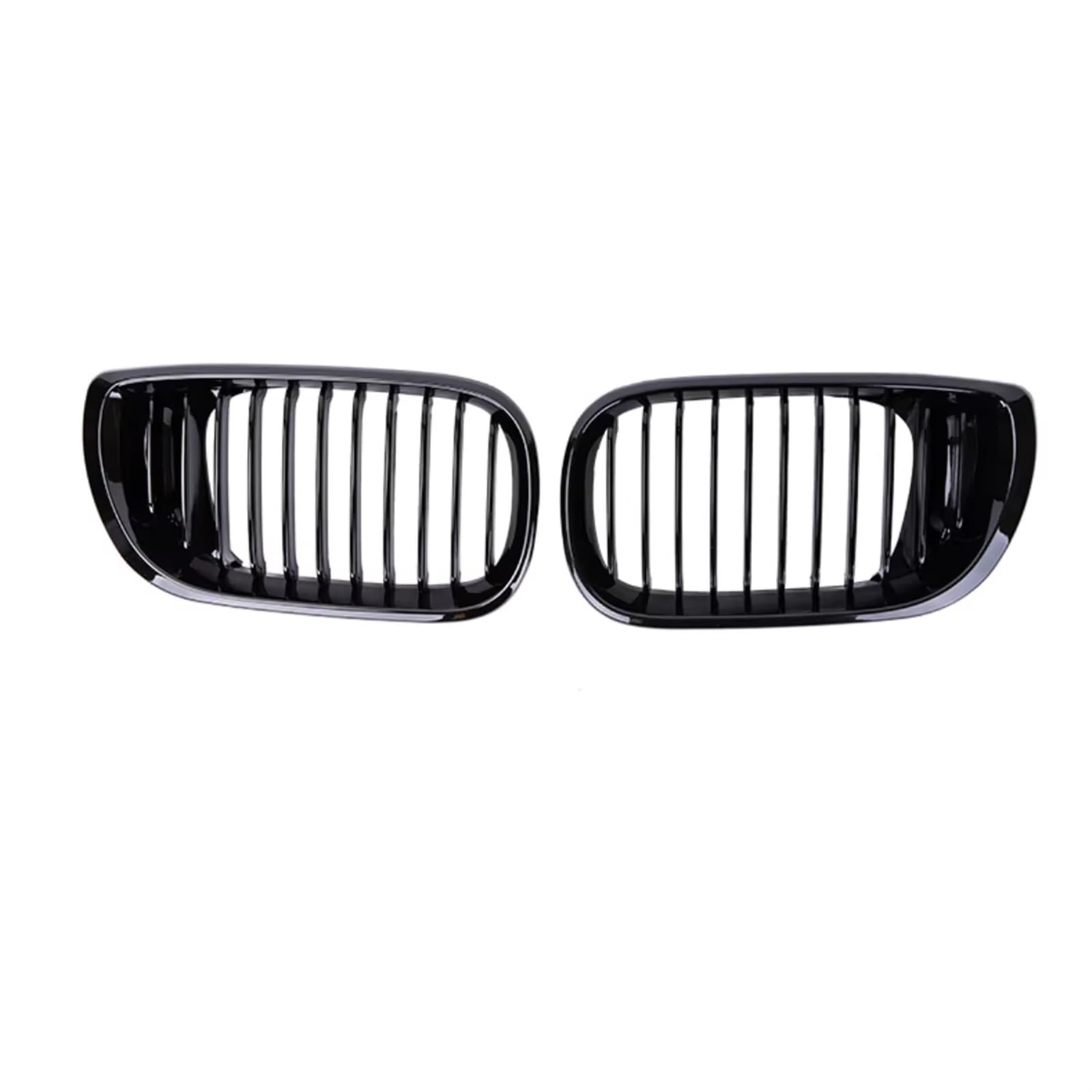 Frontgrill Frontstoßstangen-Renngrill Für 3er-Serie E46 4-Türer 2002 2003 2004 2005, Glänzend/matt, Auto-Frontnierengrill, Einzellamellen-Haubengrill Front Nieren Kühlergrill(Glossy Black) von Rdtnvc