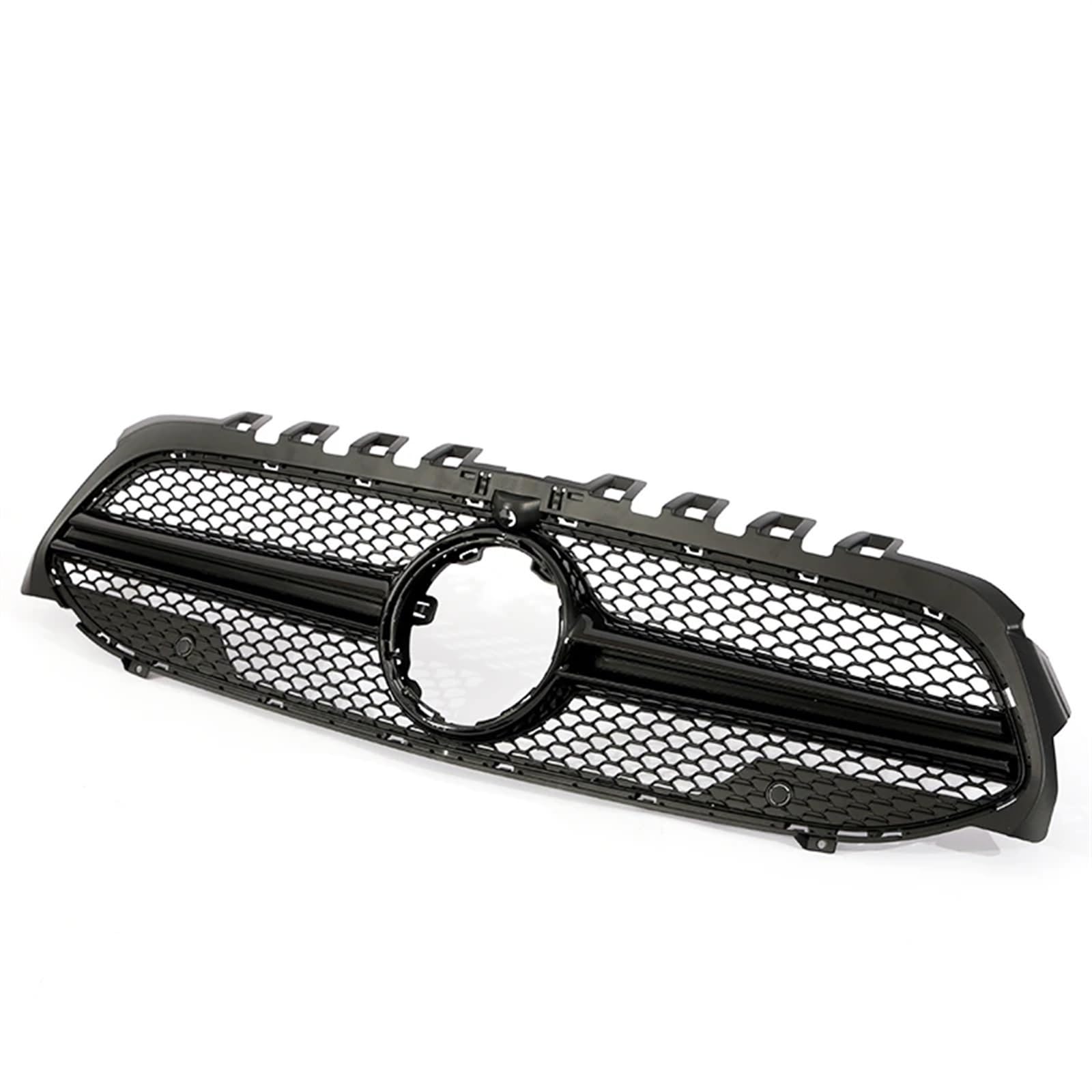 Frontgrill Frontstoßstangengrill GT Diamond Black Silver Grille Für Benz A-Klasse V177 W177 Für AMG A35 A45 A200 A180 A260 Front Nieren Kühlergrill(A Black W Cam) von Rdtnvc