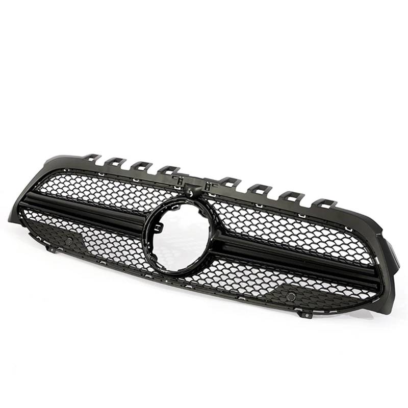 Frontgrill Frontstoßstangengrill GT Diamond Black Silver Grille Für Benz A-Klasse V177 W177 Für AMG A35 A45 A200 A180 A260 Front Nieren Kühlergrill(A Black W Cam) von Rdtnvc