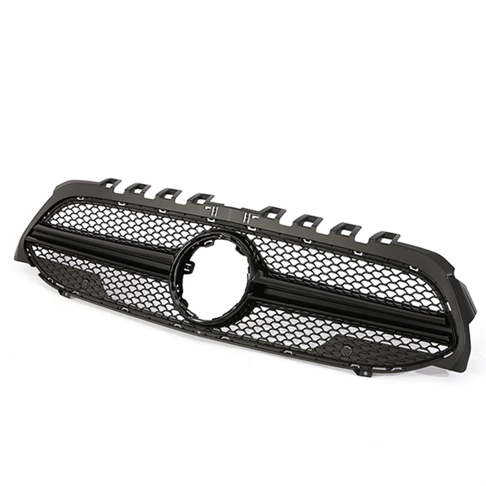 Frontgrill Frontstoßstangengrill GT Diamond Black Silver Grille Für Benz A-Klasse V177 W177 Für AMG A35 A45 A200 A180 A260 Front Nieren Kühlergrill(A Black WO Cam) von Rdtnvc