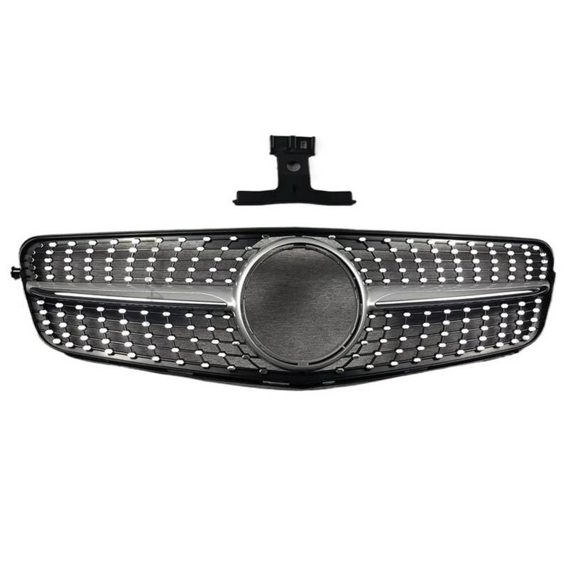 Frontgrill Frontstoßstangengrill Haubengrill Für Benz C W204 C43 2007 2008 2009 2010 2011 2012 2013 2014 C180 C200 C250 C300 Für AMG Für GT Diamond Tuning Front Nieren Kühlergrill(Diamond Silvery) von Rdtnvc